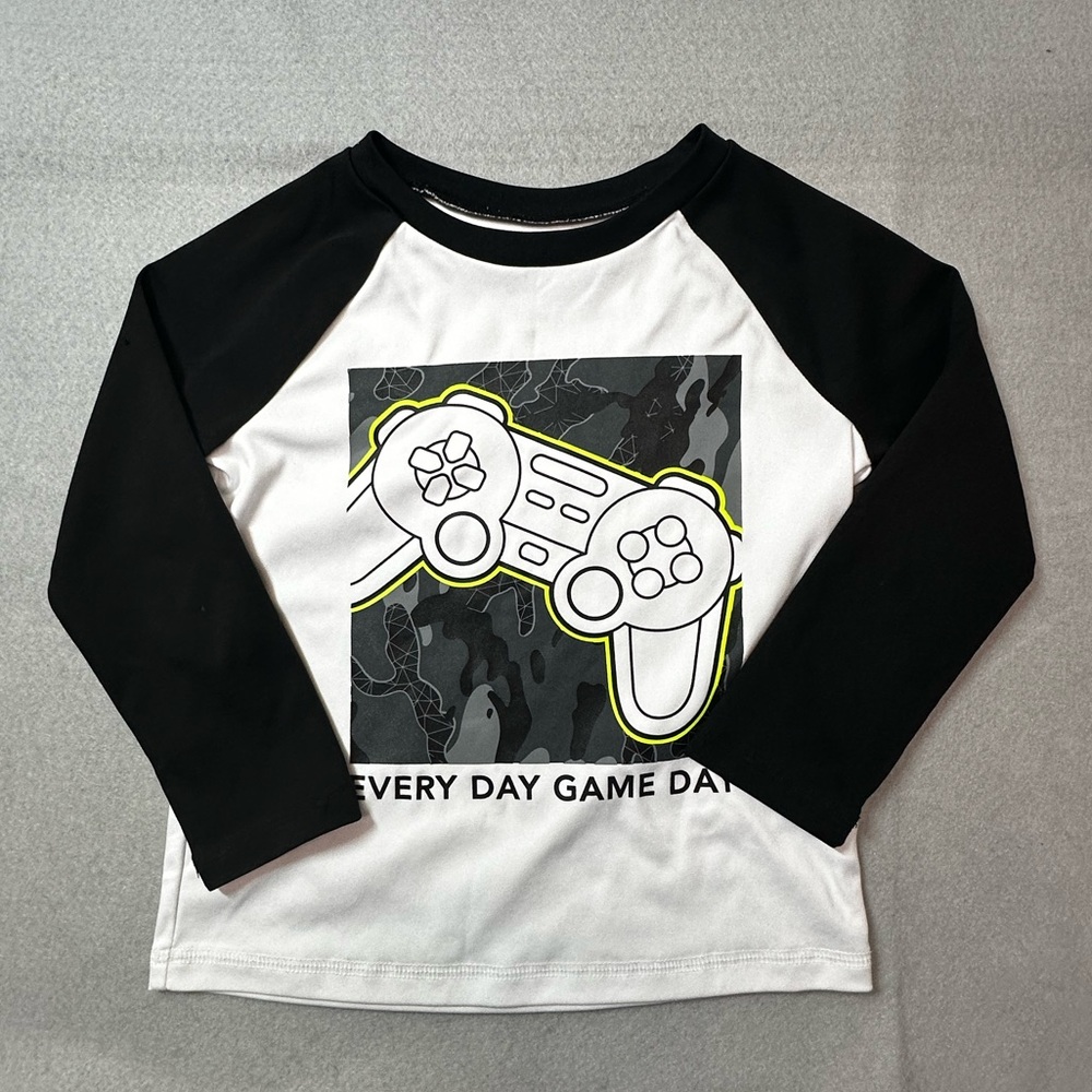 Black and White Long Sleeve Graphic Tee